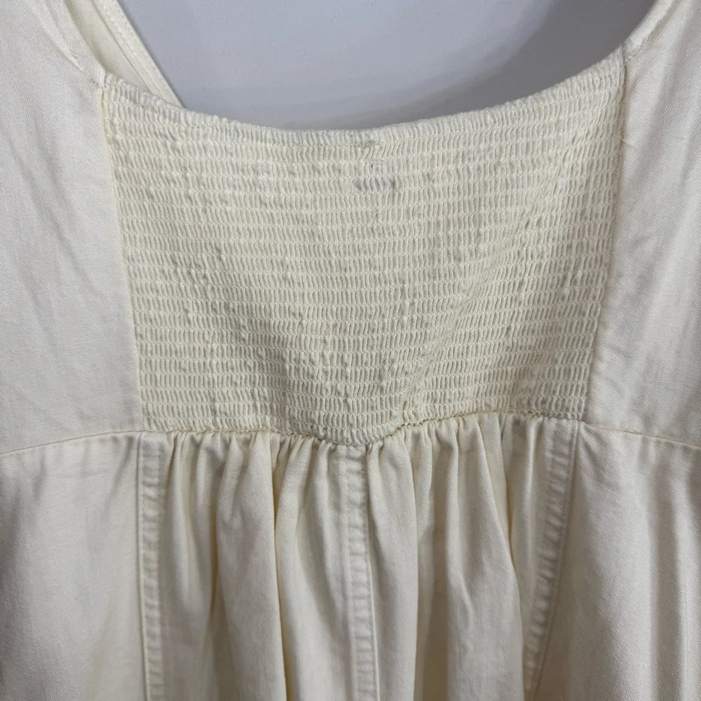 NWT Free People Cheyenne Ivory Denim Mini Dress, size M - Picture 12 of 13